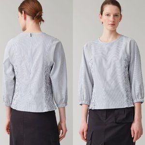 COS Striped Smocked Cotton Top